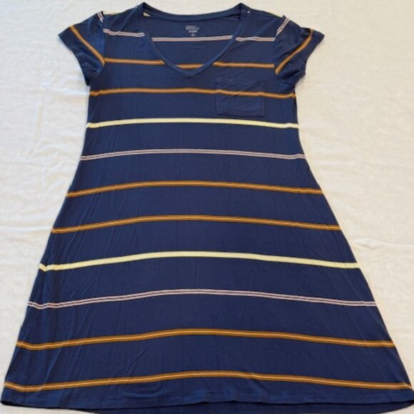 Market & Spruce  T Shirt Dress- Blue with White Stripes- Stitch Fix Size Medium - Picture 1 of 3